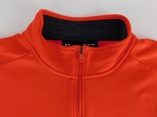 Under Armour ColdGear Herren Orange Fleece Gefüttert Half Zip Pullover Jacke XL - Bild 3 von 12