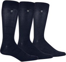 Chaps Men's Super Soft Dress Crew Socks-3 Pair Pack-Patterns and Textures-NVAST