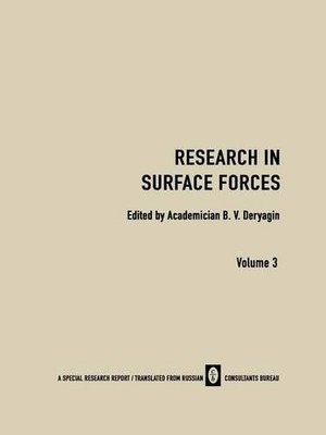 Research in Surface Forces - 9781489956682