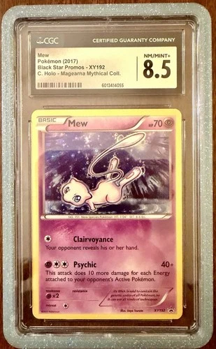 2017 Pokemon XY Mew Holo XY192 Black Star Promo CGC Graded 8.5