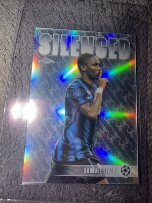 Topps Chrome UEFA Champions League SILENCED Samuel Eto'o Inter Milan Holo Insert