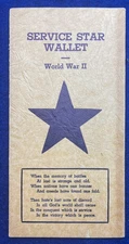 WWII Service Star Flag Wallet Identified Navy Pilot Brethren Methodist Church