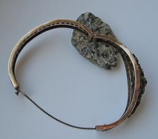 Armreif Armband Tracht mit Granat böhmische Granate garnet bangle antik