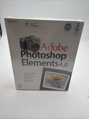 Adobe Photoshop Elements 4.0 New Sealed Vintage Software Collectible Mac