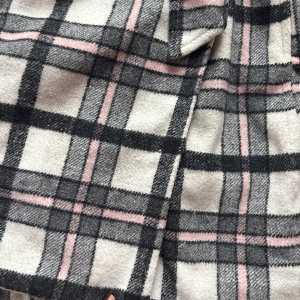 Chaqueta Chaquetón Vintage Sello Húmedo Rosa y Gris Talla M Y2K Estilo Años 2000 Preppy Foto 2 de 4