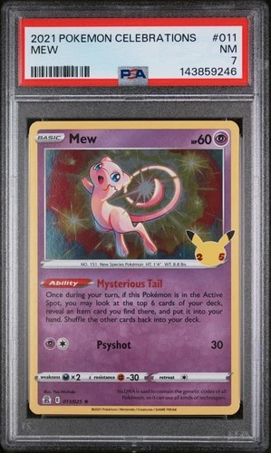 2021 POKEMON CELEBRATIONS #011 MEW PSA 7