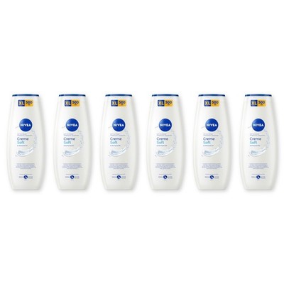 NIVEA Creme Soft & almond oil Pflegedusche 6 x 500 ml