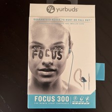 Auriculares deportivos Yurbuds Focus 300 para mujer a prueba de sudor Quikclik pequeños Aqua NUEVO