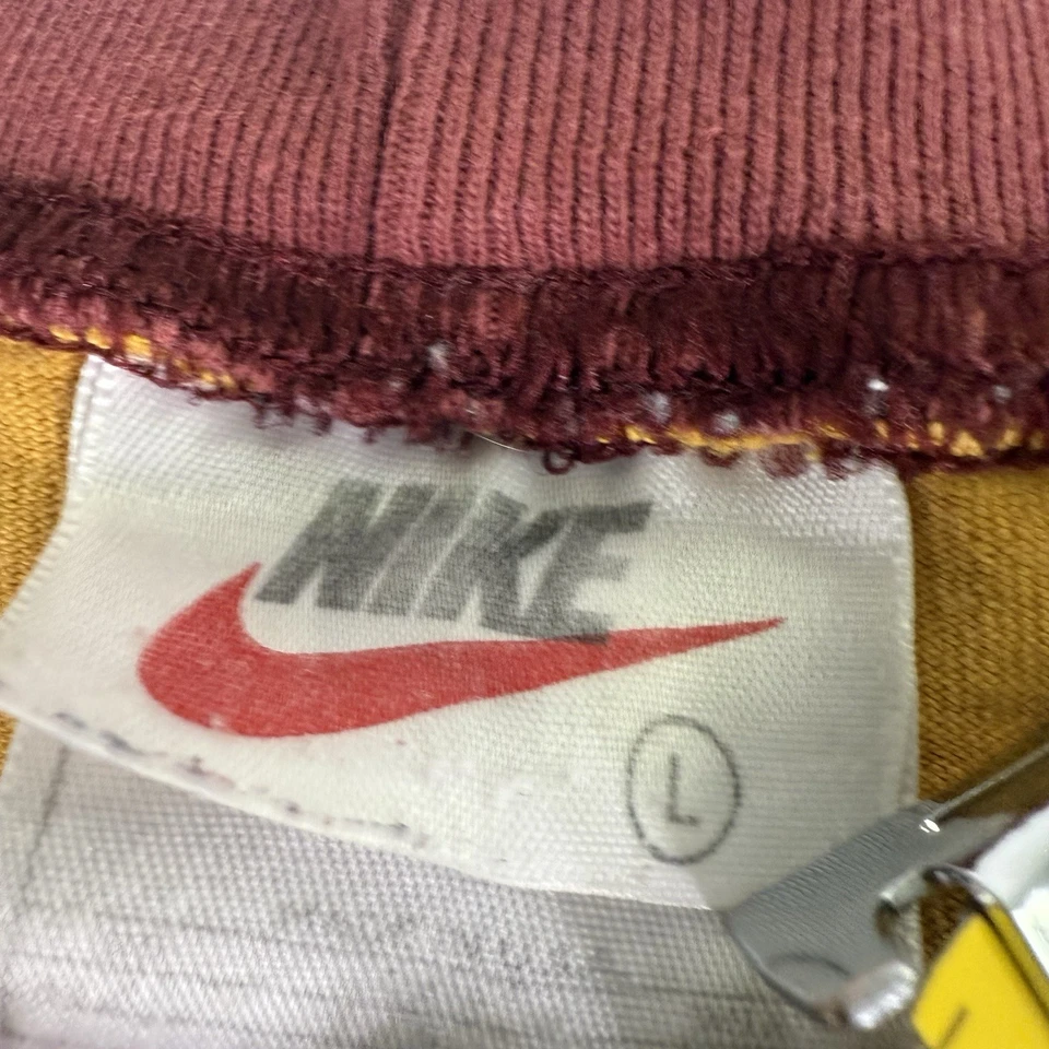 VINTAGE 90s Made In USA Raglan Blank Nike T-Shirt Size L Distressed - Image 4 of 4