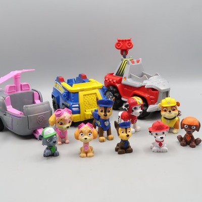 Paw Patrol Vehicles Figure Skye Chase Marshal Rescue Dog Pups Lot Original