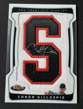 Conor Gillaspie 2009 Topps Finest Autograph Letter S Patch RC /107 Giants MLB