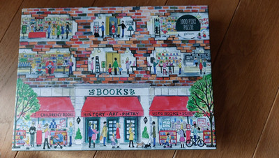 Michael Storrings a Day at the Bookstore 1000 Teile Puzzle Galison Buchladen