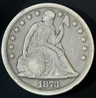 1873 SEATED LIBERTY DOLLAR CHOICE VF DETAILS