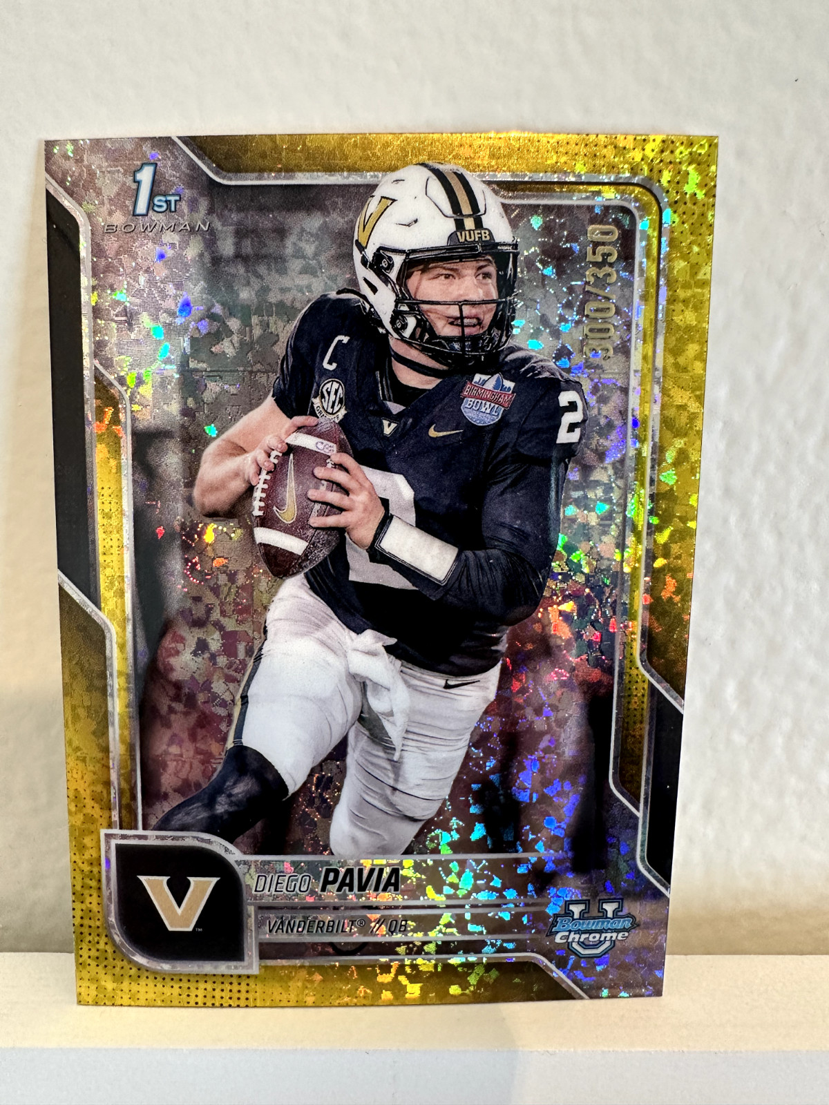 DIEGO PAVIA 2025 Bowman Chrome U Yellow Mini Diamond #190 300/350 COLOR MATCH