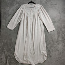 MISS ELAINE Lace Trim Embroidered Floral Brocade Soft Pink Ballet Nightgown S