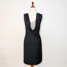 Theory Drape Neck Layered Sleeveless Modal Tank Dress Size Medium