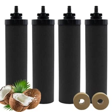Water Filters Replacement for Berkey, 4 Pack Black Purification Elements for ...
