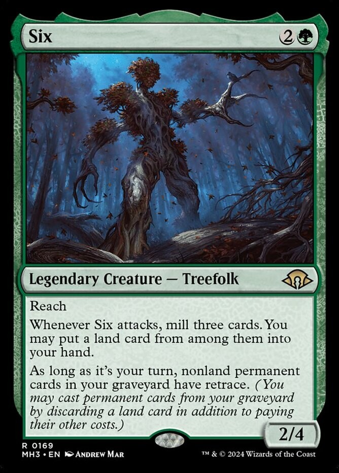 Light Play x 1 Six - Foil - Prerelease Promo Modern Horizons 3 Variants