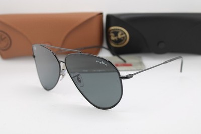 NEW RAY-BAN RB R0101S 002/GR AVIATOR REVERSE BLACK AUTHENTIC SUNGLASSES 62-11