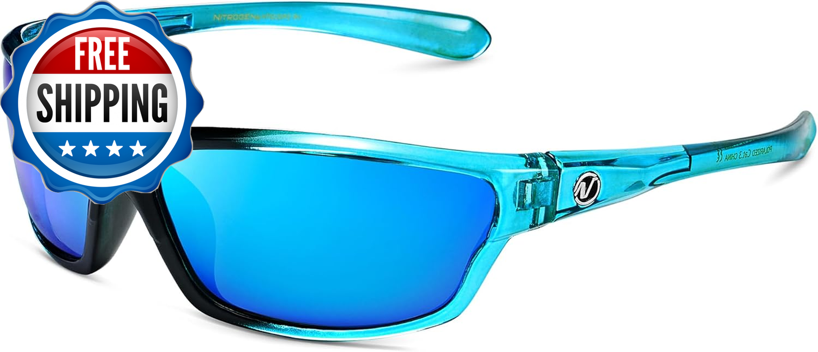 Polarized Wrap around Sport Sunglasses for Men Women UV400 Protection Sun Glasse