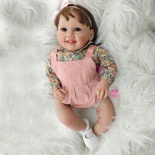 70cm Reborn Baby Doll Lifelike Toddler Girl Puppe Cloth Body Kids Handmade Gift