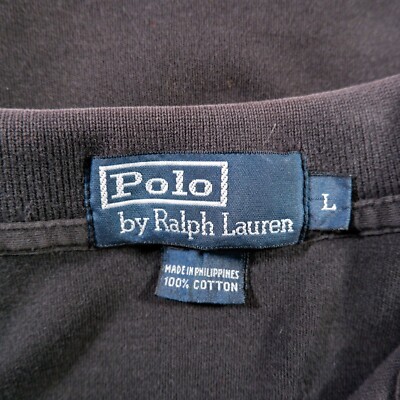 Polo Ralph Lauren Black Short Sleeve Cotton Pullover Mens Polo