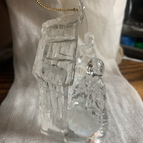 Acrylic Clear Christmas Nativity Figurine Holy Family Creche 4-1/2” Ornament - Picture 8 of 18