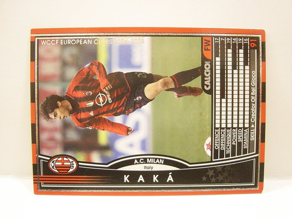 WCCF  2004～2005 Panini WCCF 2004-05 EX Kaka Ricardo 1982 Brazil No.22 AC Milan