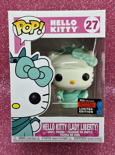 FUNKO POP SANRIO #27 HELLO KITTY (LADY LIBERTY 2019 NYCC/FCE) VINYL FIGURE 🌵💦 - Picture 2 of 11