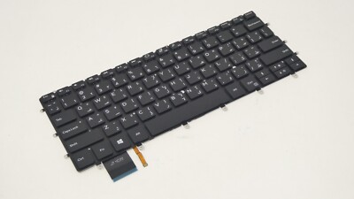 Dell XPS 13 9370 9380 7390 Black ARABIC layout Backlit keyboard