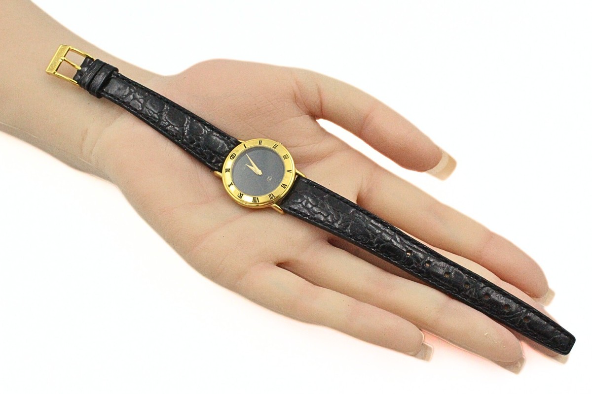 Vintage GUCCI Watch 3000L Roman Numeral Leather Band Watch Gucci 3000l Watch - Etsy main image 3