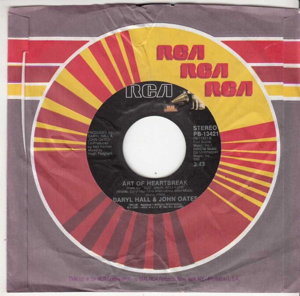 DARYL HALL & JOHN OATES - ONE ON ONE - ORIGINAL RCA RECORDS 45 - GREAT ...