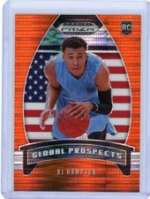 2020-21 Panini Prizm Draft Picks Global Prospects Orange Pulsar #99 RJ Hampton