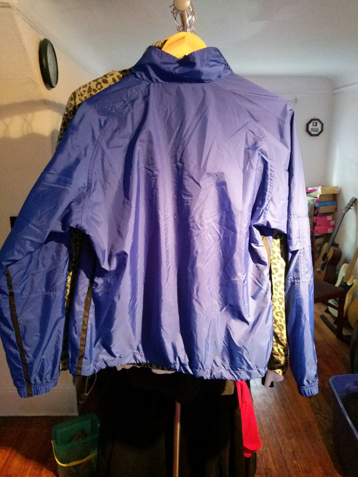 Giacca a vento vintage Fila Poly blu elettrico L