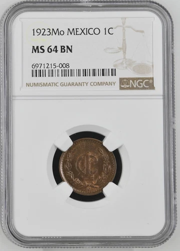 1923 Mo Mexico 1 Centavo NGC MS 64 BN