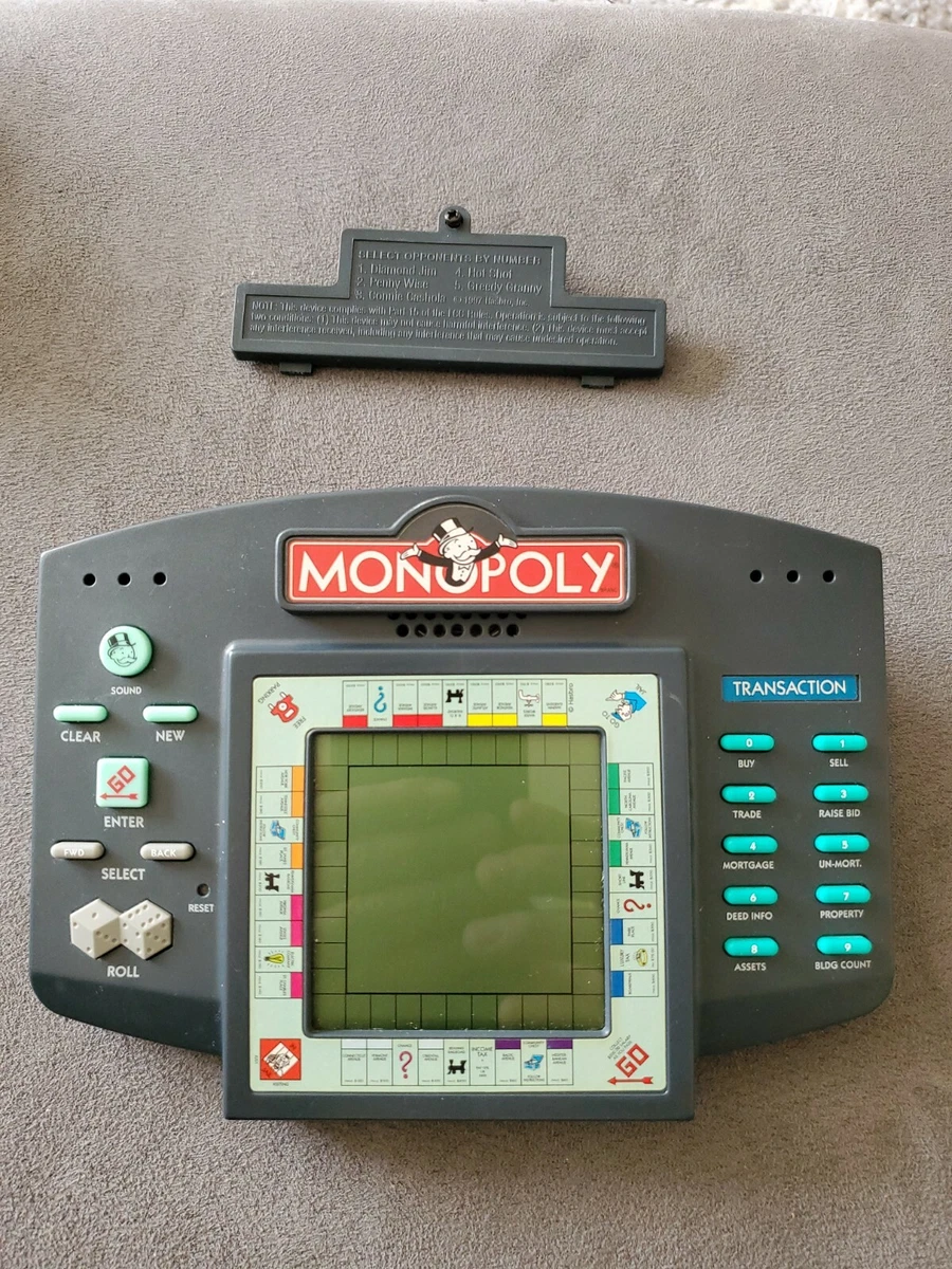 Hasbro 1997 Monopoly Electronic Talking Handheld Vintage Game