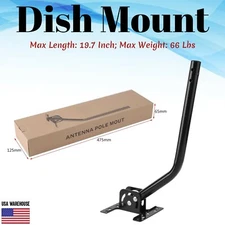 Adjustable J Pole Mount For Outdoor HDTV DirectTV Satellite Dish Antenna Base