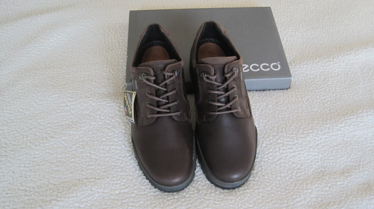 NEW IN BOX ECCO Track 6 GORETEX Men Low Boots Brown Coffee size