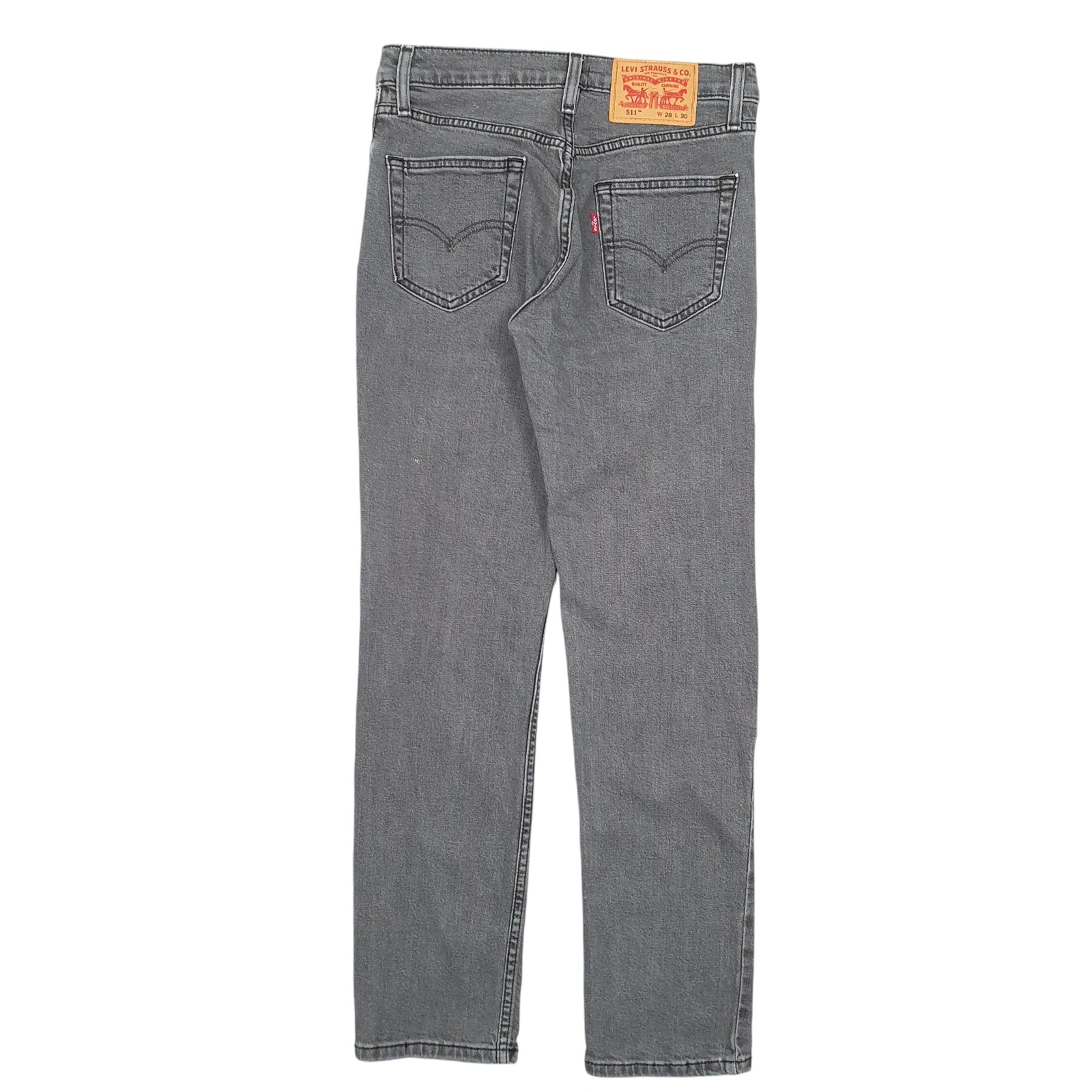 LEVIS 511 Jeans Slim Fit Grey Denim Trousers Mens W28 L30 image 3