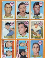 Montreal Expos 1969 - 70 Topps 1st 2 years 17 card lot Morton Stoneman Bailey