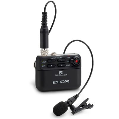 ZOOM F2/B Field Recorder 32 Bit Float color Black with Microphone