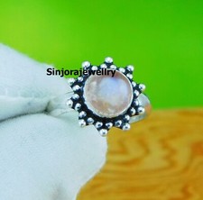 Rainbow Moonstone 925 sterling silver handmade Gift Ring US size 5 to 13