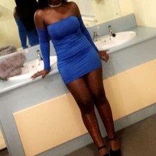 MINI BLUE STRAPPLES BODYCON DRESS  