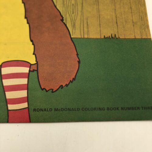 VTG Ronald McDonald Goes to the Football Game Coloring Book 1970 - Picture 2 of 6