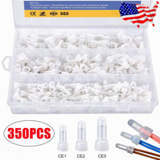 350PCS Closed End Crimp Cap Copper Core Nylon Wire Connectors 22-10AWG Terminals