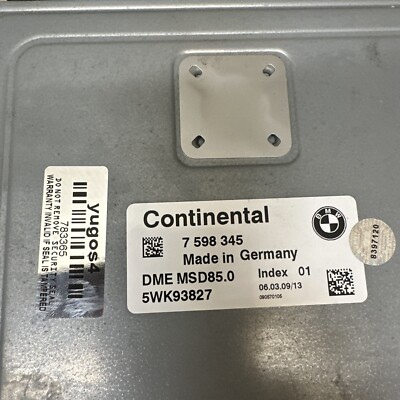 2009 BMW 750i Engine Control Module OEM 7598345 for sale online | eBay 