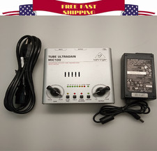 BEHRINGER MIC100 AUDIOPHILE VACUUM TUBE ULTRAGAIN MICROPHONE PREAMP WITH LIMITER