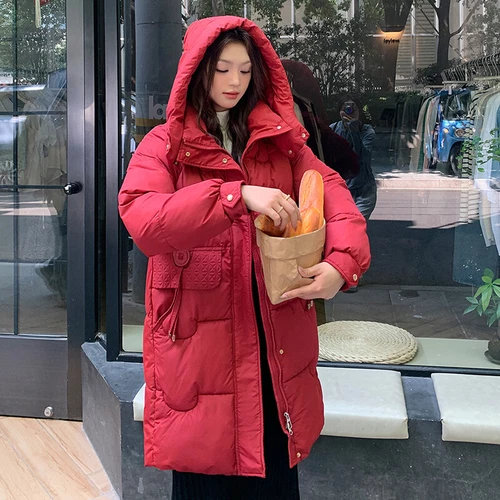 Winter Duck Down Overcoat Coat Mid-Long Puffer Jacket Hooded Womens Warm Outwear - Bild 45 von 81