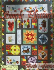 Simple Pleasures pieced & applique quilt pattern by Applewood Farm