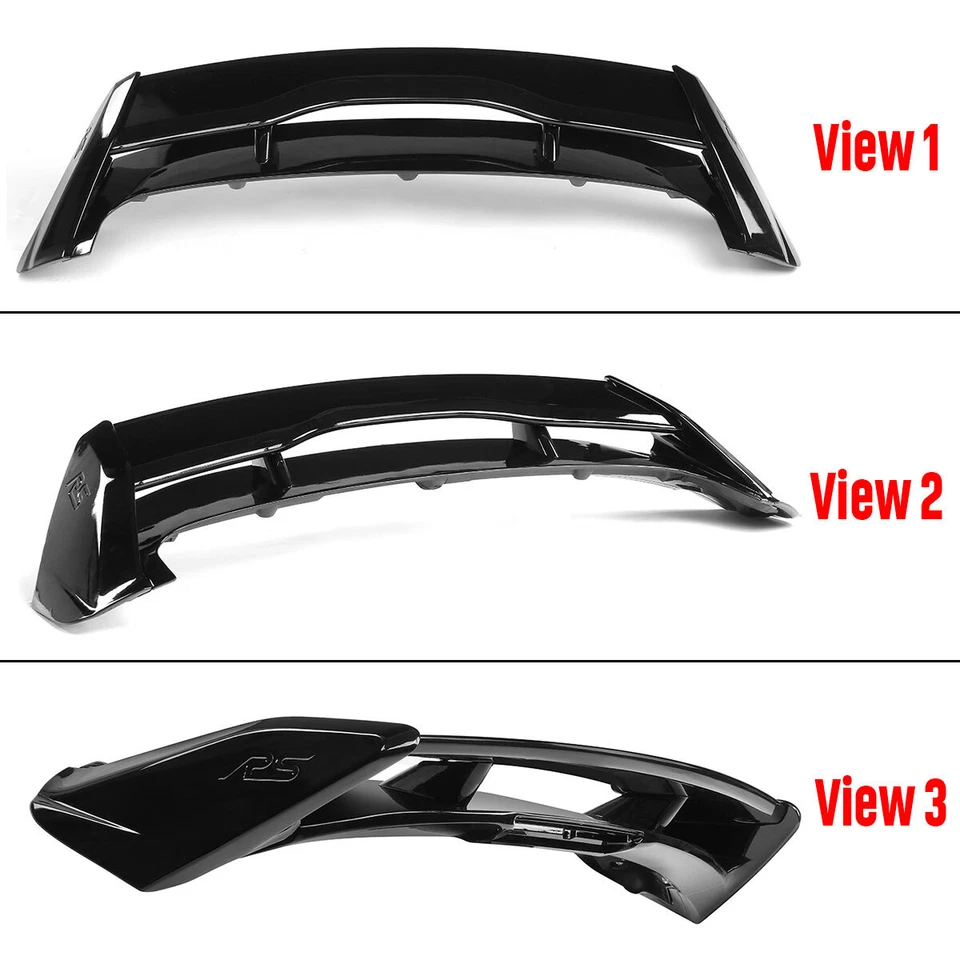 Fits 12-18 Ford Focus Hatchback RS Style Rear Roof Top Spoiler Wing Glossy Black - Imagen 2 de 4
